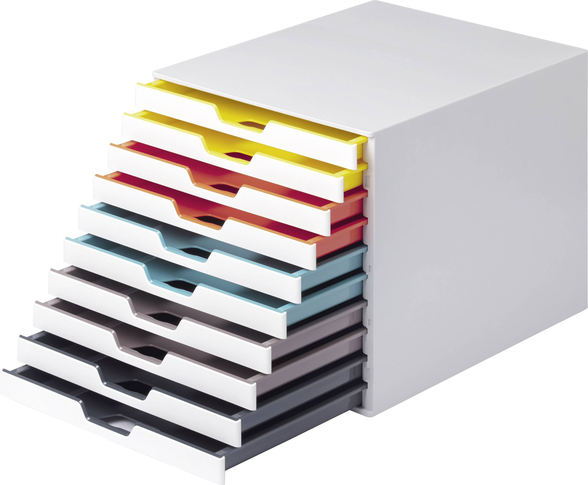 DURABLE Schubladenbox VARICOLOR 10Fächer MIX mehrfbg PapierBüroSchreibwar