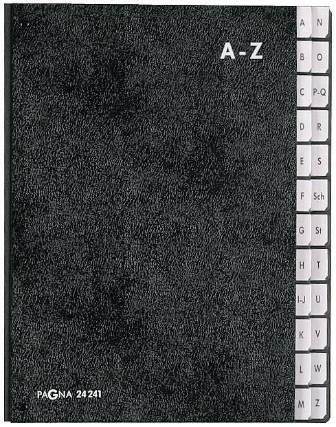 PAGNA Pultordner Classic 24 Fächer A-Z schwarz