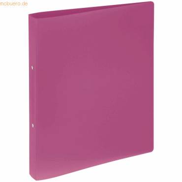 PAGNA Ringbuch A4 25mm PP 2-Ring-Mechanik dunkelrosa Ordnen,Archivieren,Verstauen