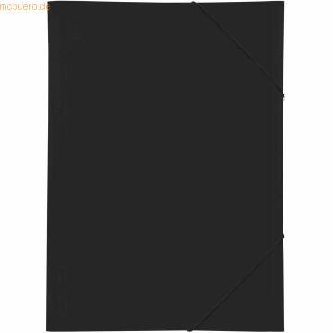 PAGNA Gummizugmappe A3 PP 3 Einschlagklappen schwarz Ordnen,Archivieren,Verstauen