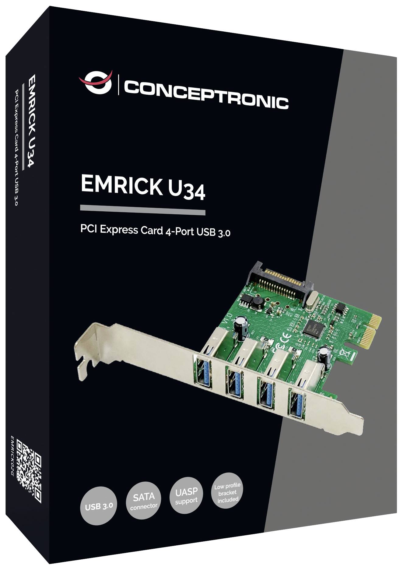CONCEPTRONIC PCI Express Card x1 4-Port USB 3.0 - EMRICK02G