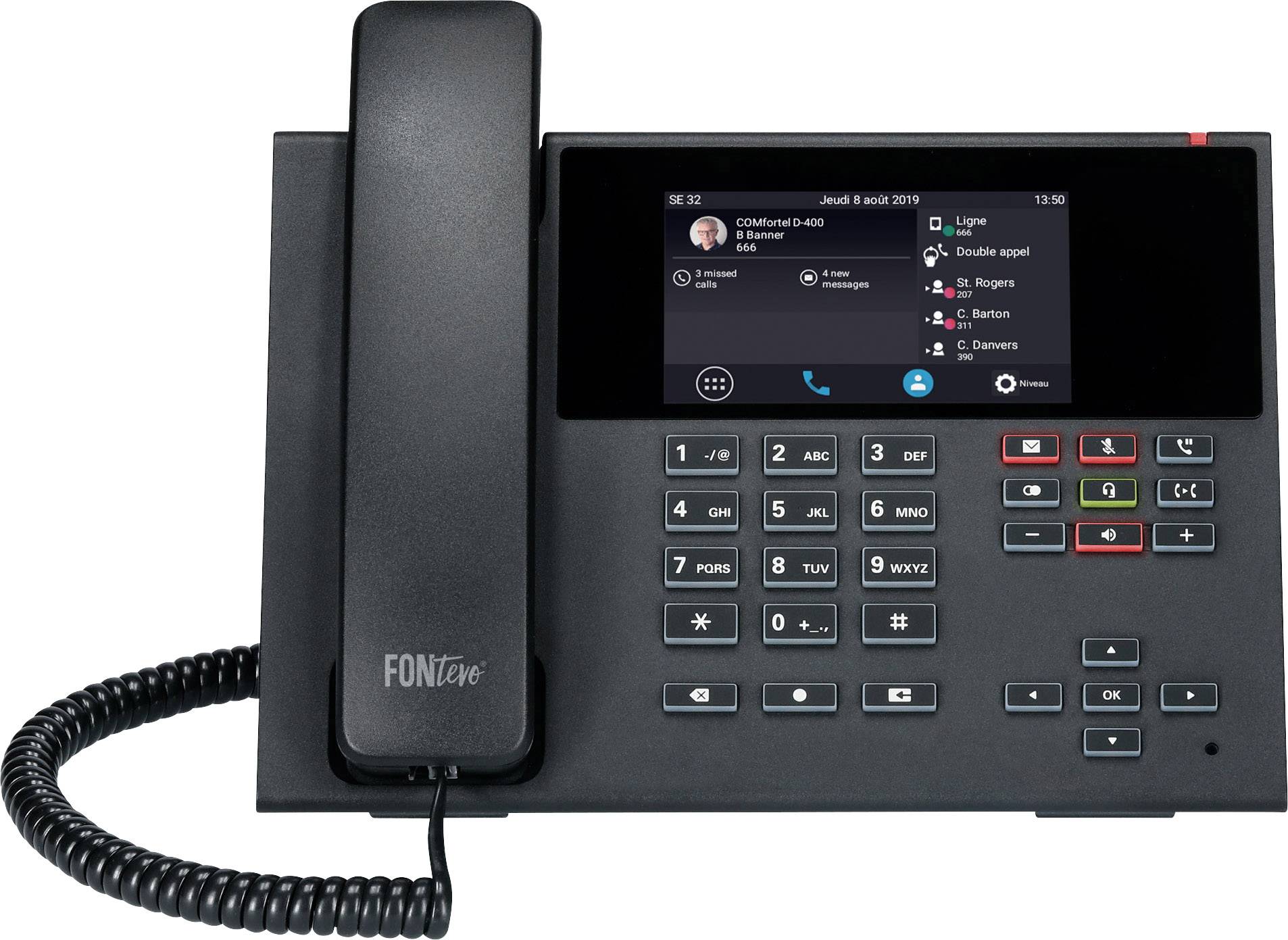 AUERSWALD Telefon COMfortel D-400 schwarz Telefone