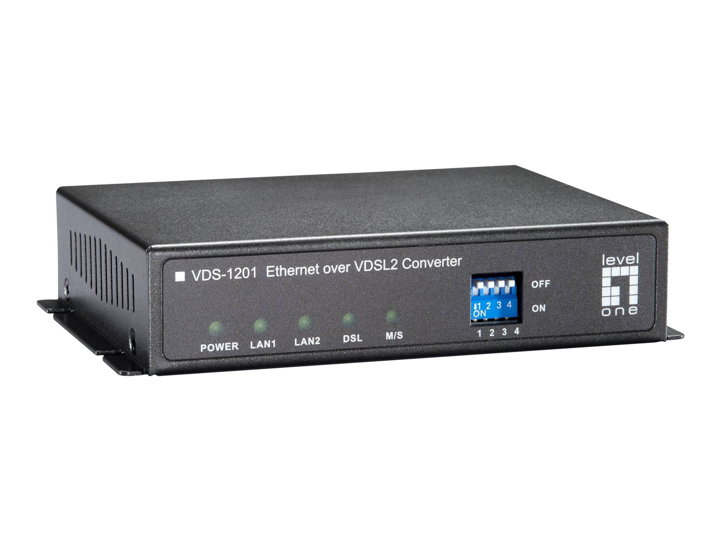 LevelOne Konverter VDS-1201 100/100Mbps>VDSL2 2km - VDS-1201