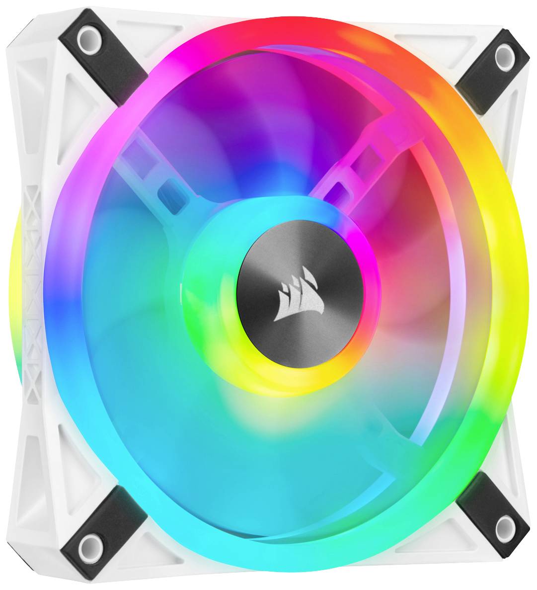 CORSAIR Lüfter 120*120*25 QL120 RGB LED Fan WHITE, Single Lüfter