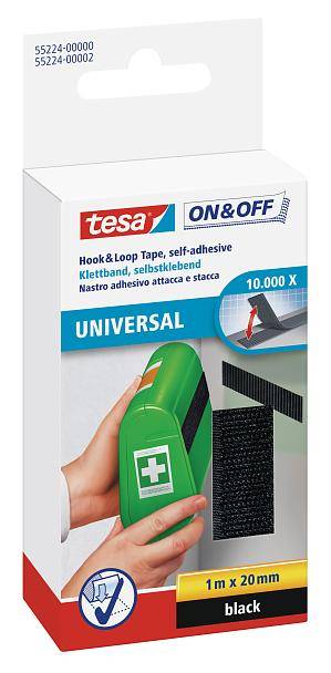 tesa ON&OFF Universal Klettband weiß 2,5m 20mm - 55225-00002-02