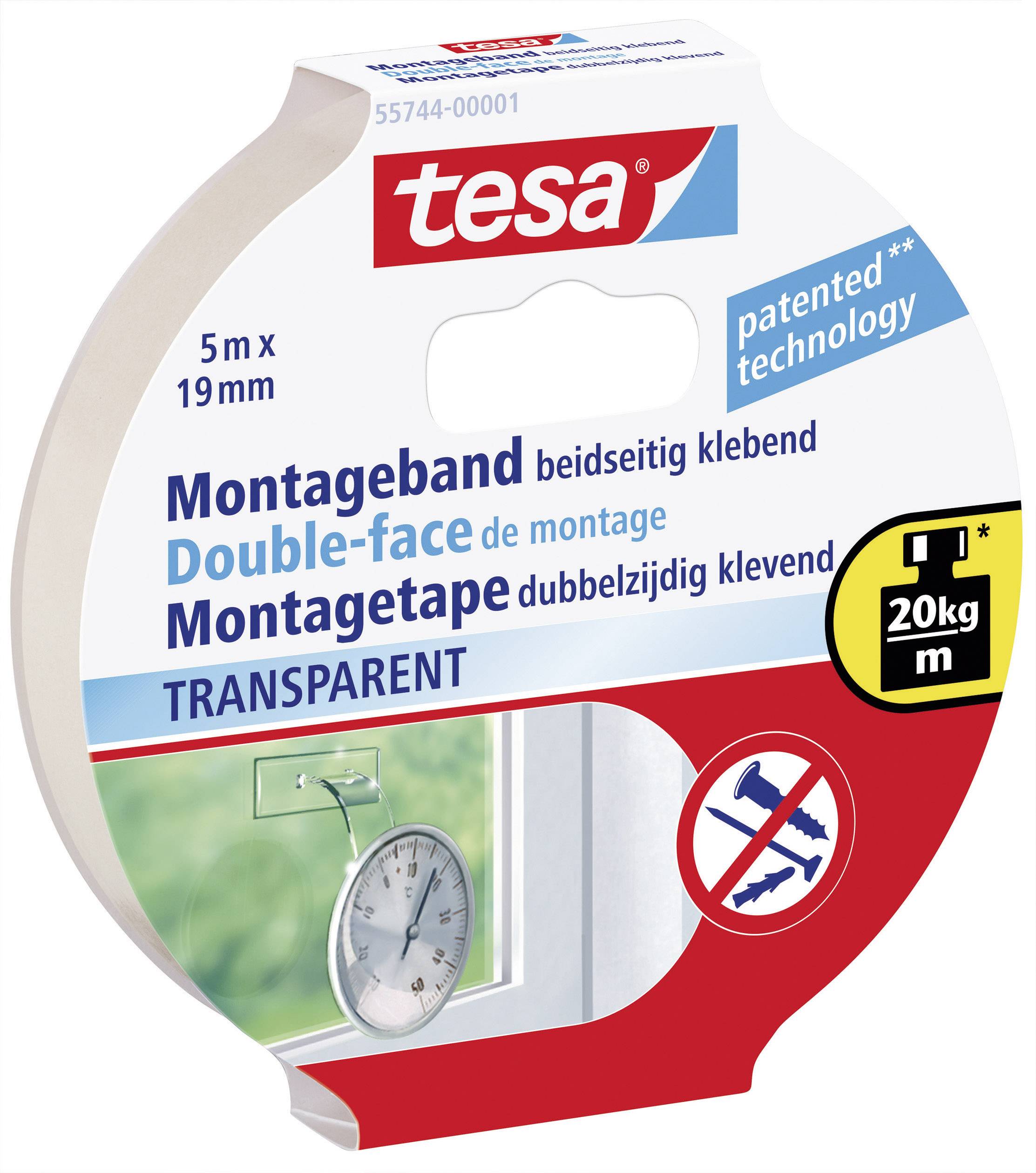 tesa Powerbond Montageband Transparent 5m 19mm - 55744-00001-20