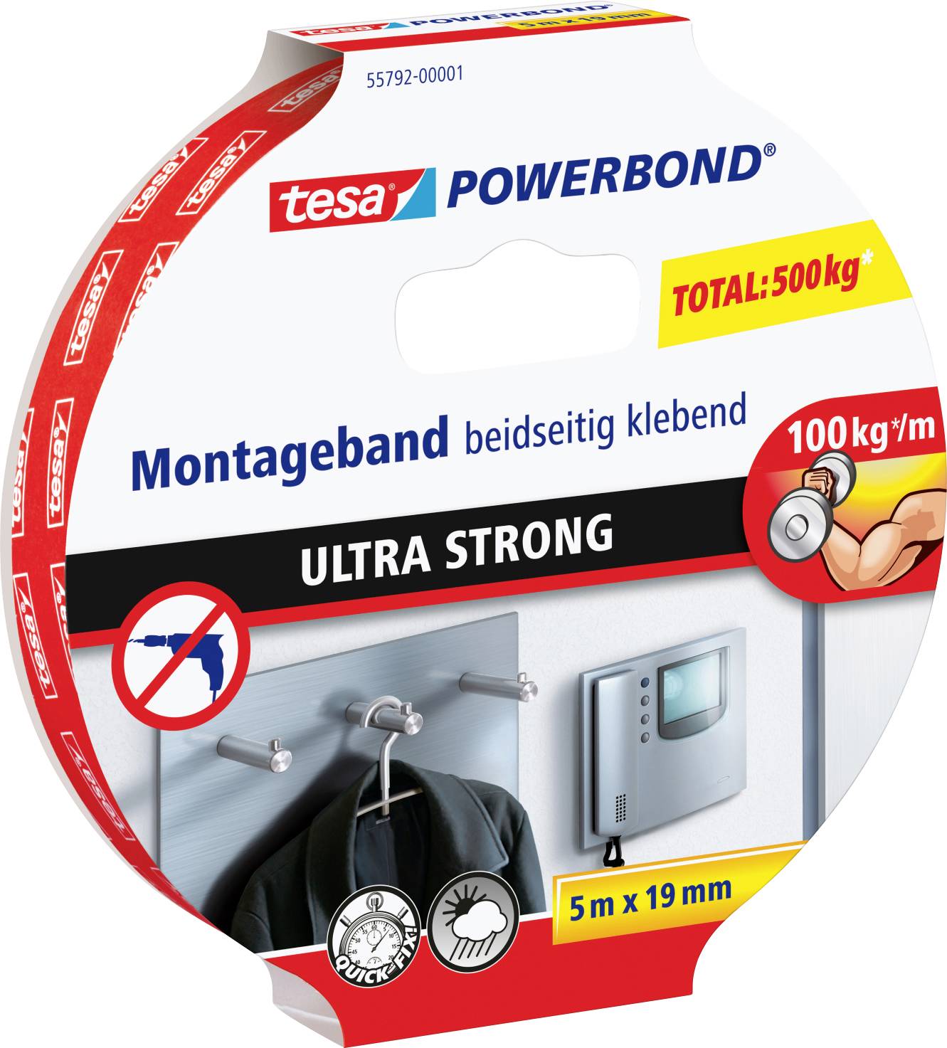 tesa Powerbond Montageband Ultra Strong 5m 19mm - 55792-00001-02