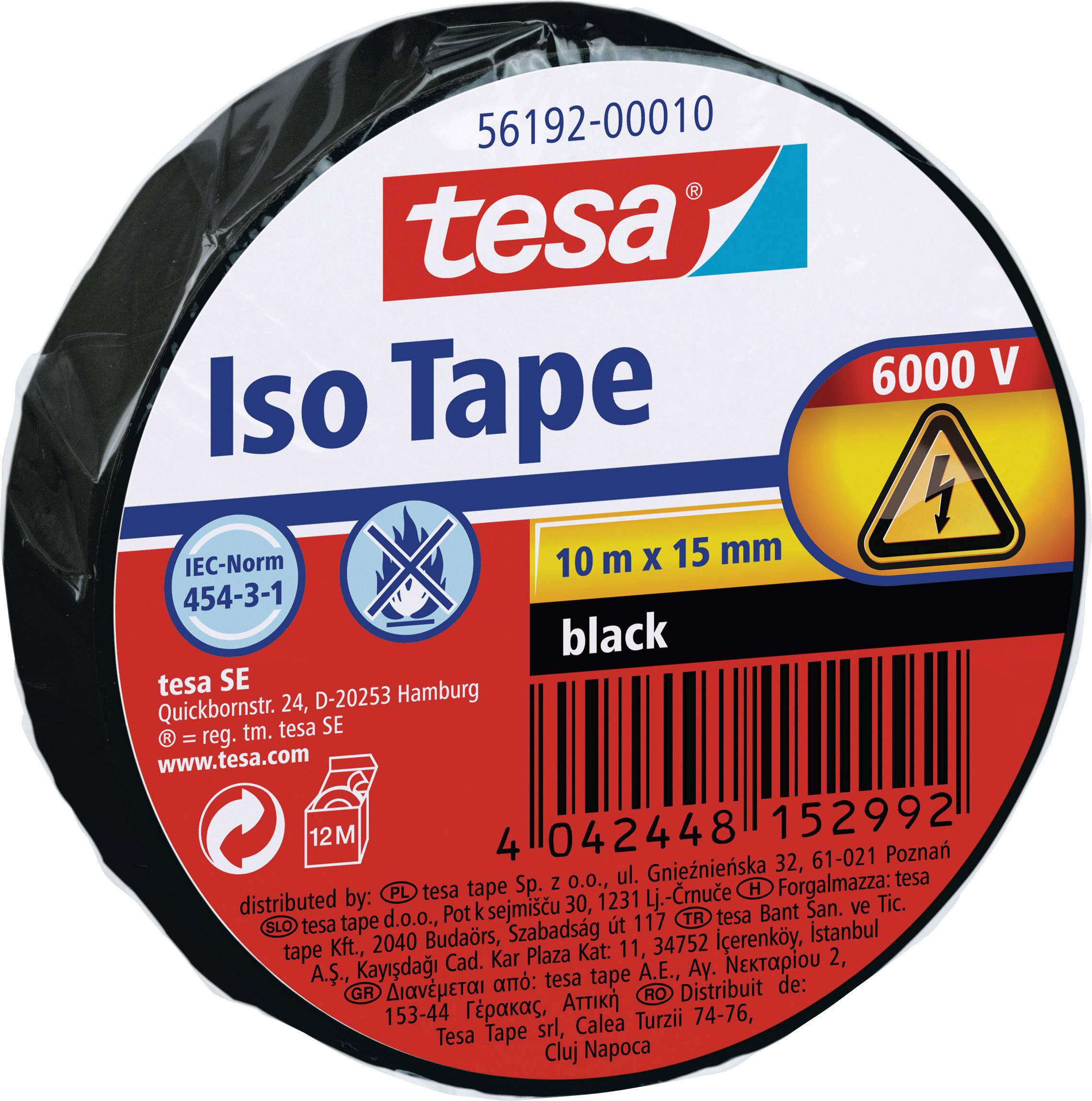 tesa Isolierband 10m 15mm schwarz