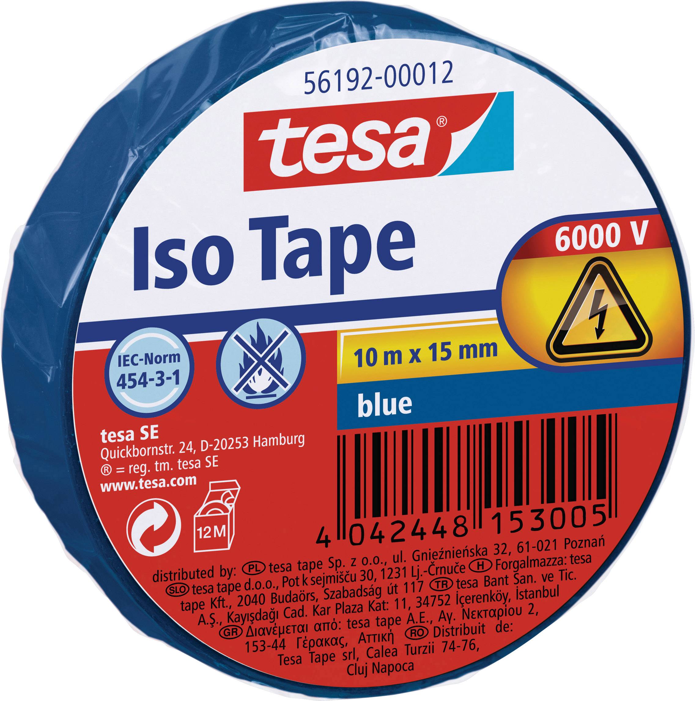 tesa Isolierband 10m 15mm blau - 56192-00012-22