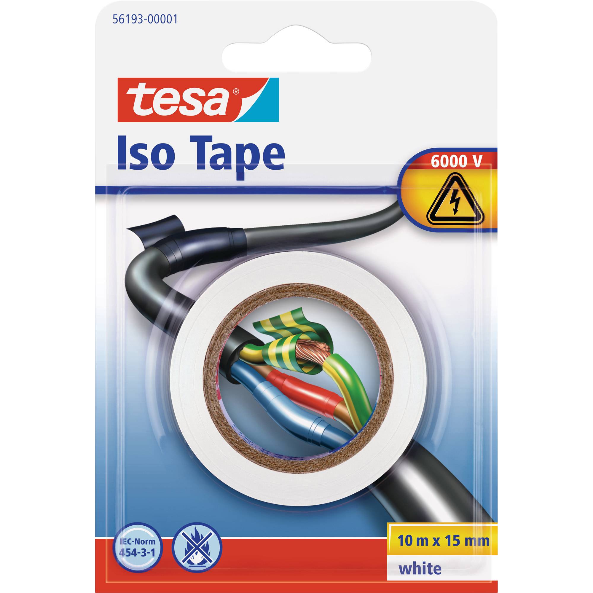 tesa Isolierband 10m 15mm weiß Blister - 56193-00001-23