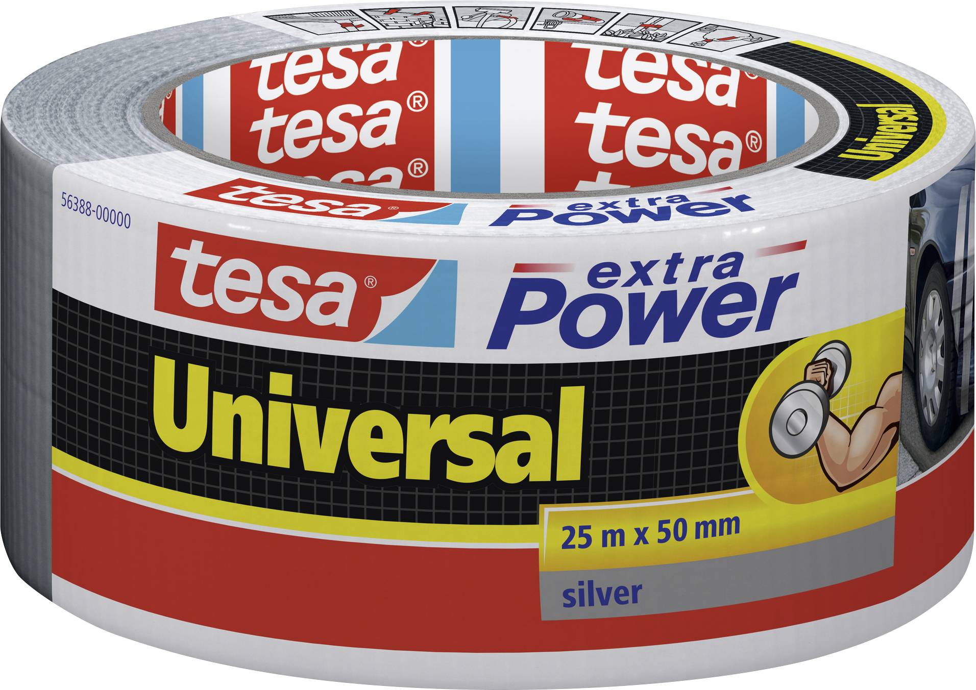 tesa extra Power Universal 25m 50mm silber - 56388-00000-15