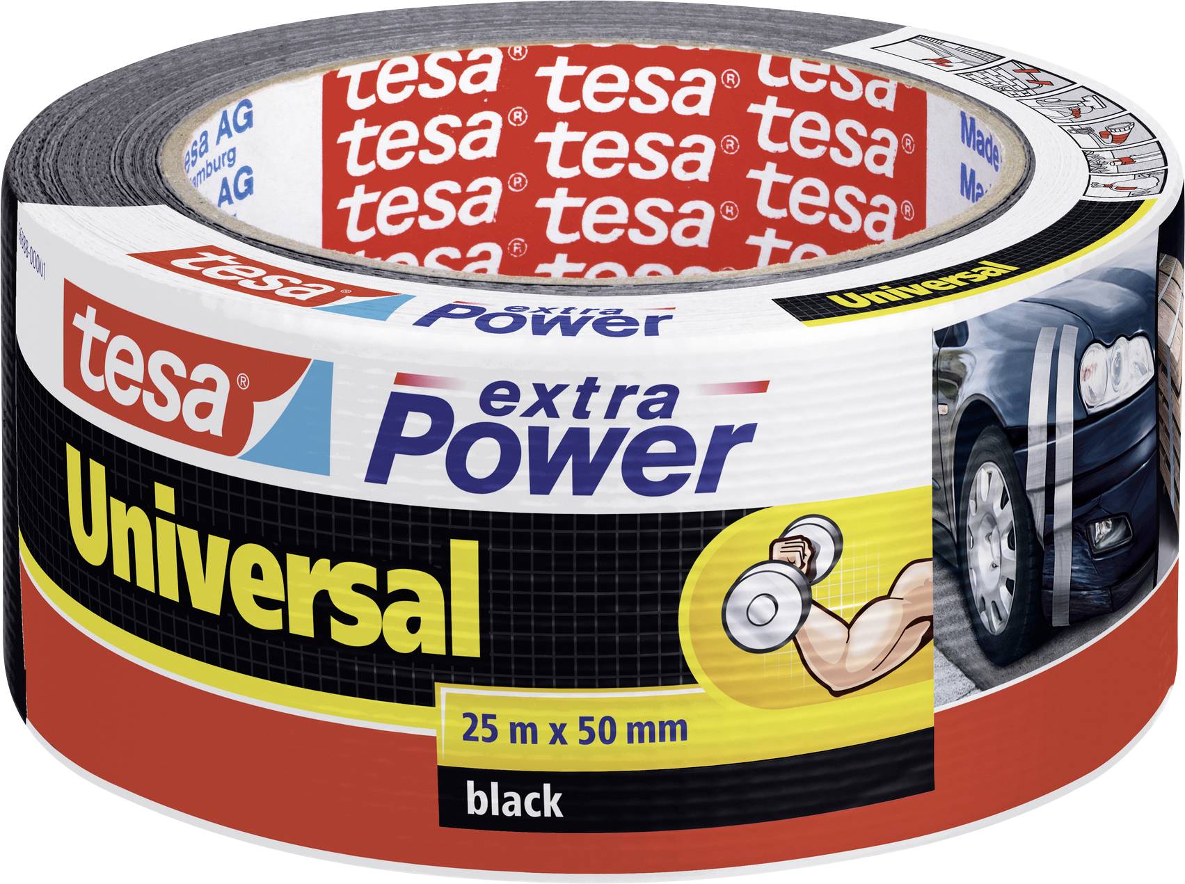 tesa extra Power Universal 25m 50mm schwarz - 56388-00001-15
