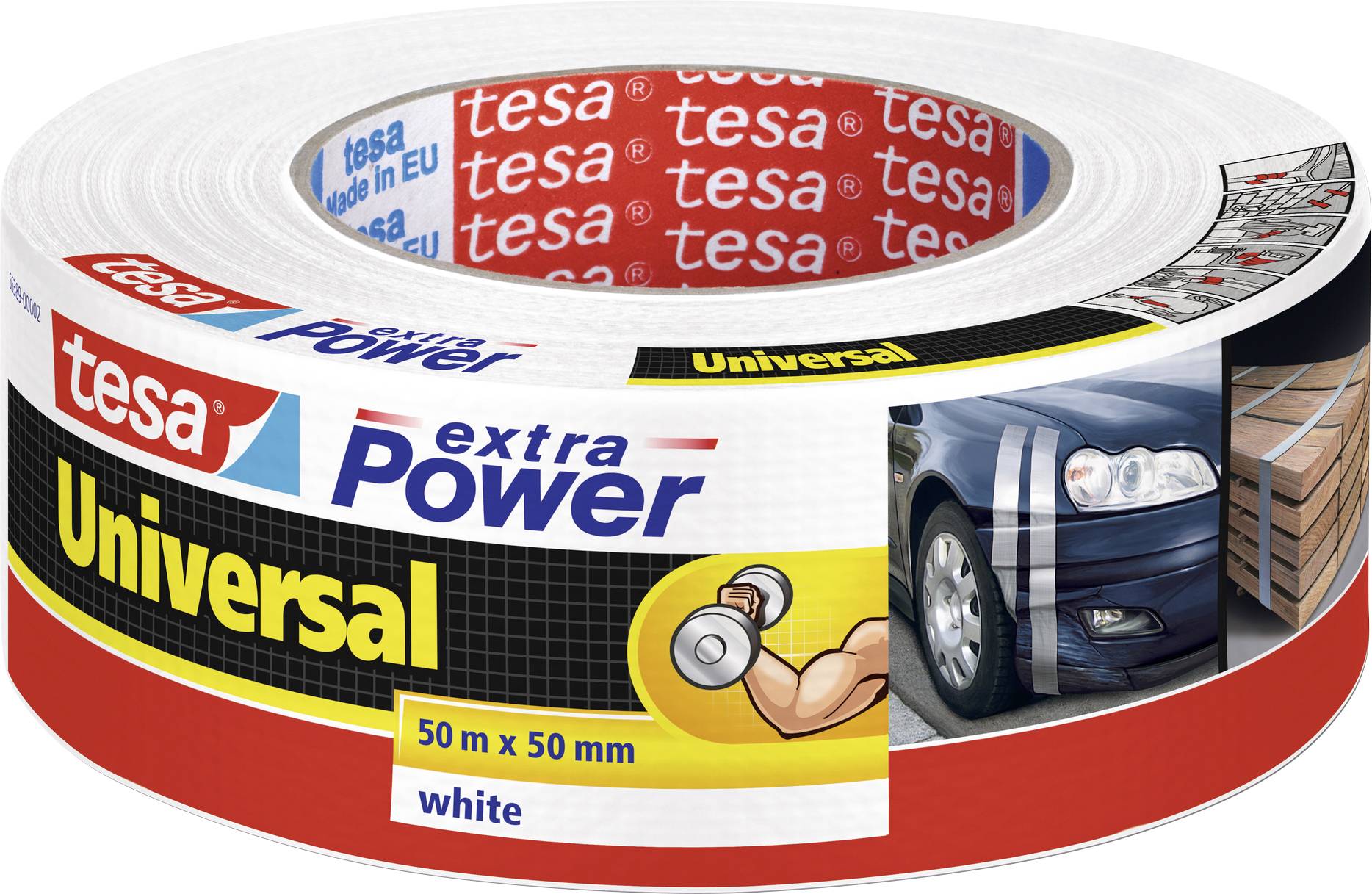 tesa extra Power Universal 50m 50mm weiß tesa extra Power Universal 50m 50mm weiß