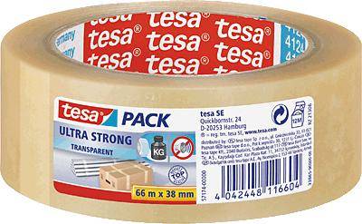 tesapack Ultra Strong 66m 38mm transp. PVC Q4124 -Packband- - 57174-00000-02