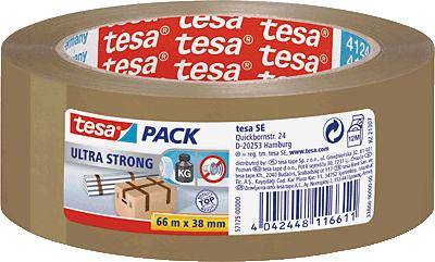tesapack Ultra Strong 66m 38mm braun PVC Q4124 -Packband- - 57175-00000-02