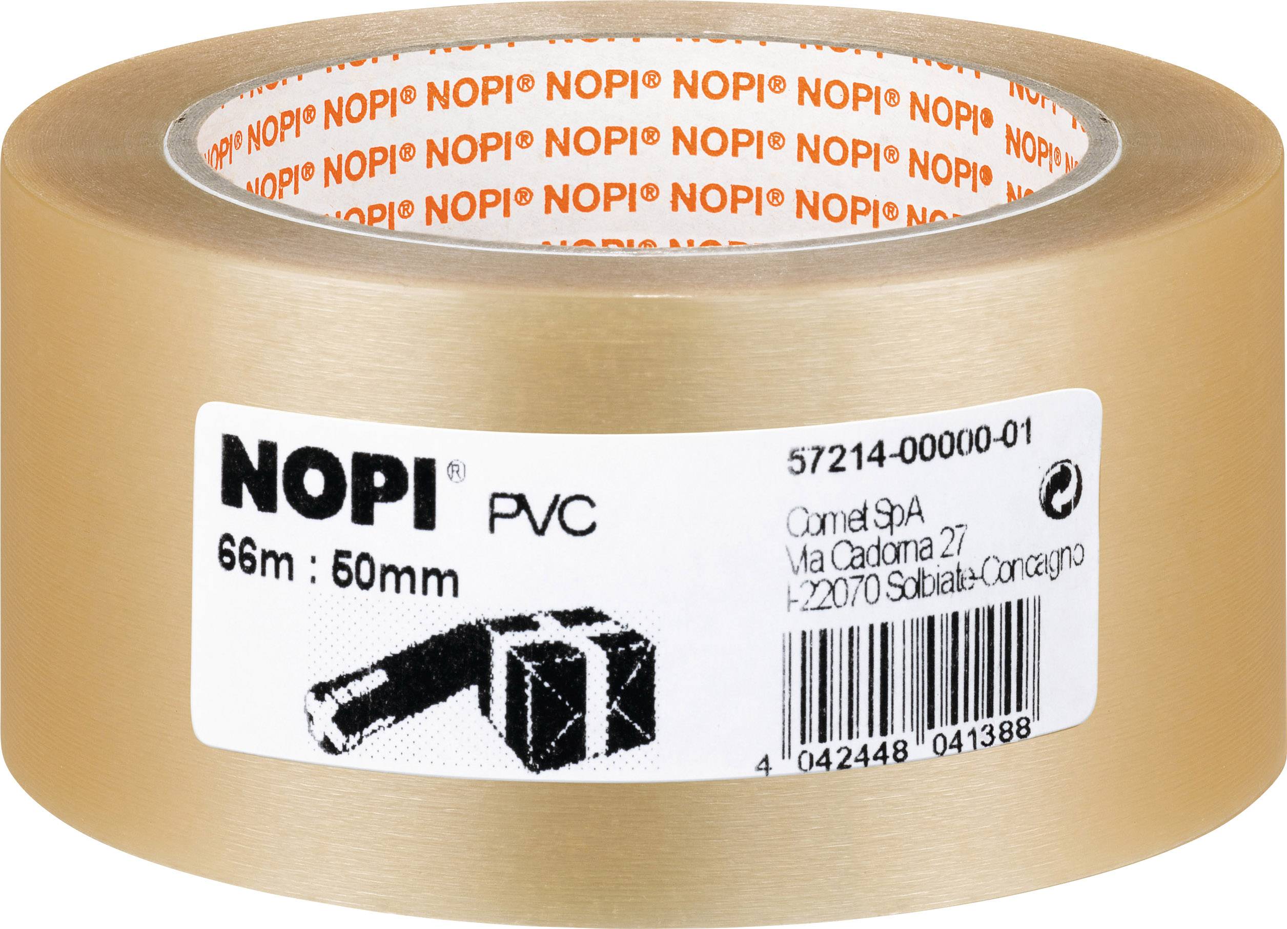 tesa NOPI Pack PVC geprägt 66m 50mm transparent Heften,Lochen,Kleben