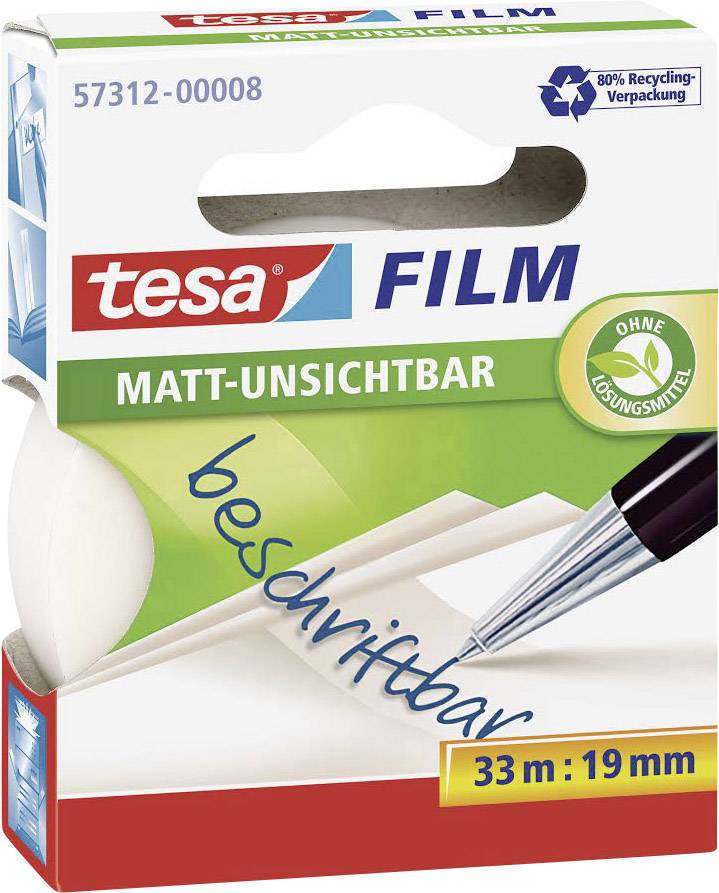 tesafilm Rolle 33m 19mm unsichtbar Hängefaltbox - 57312-00008-03