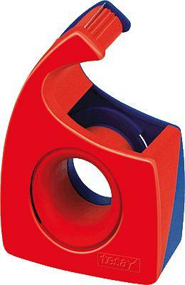 tesa Easy Cut Handabroller bis 10m 19mm rot-blau, leer - 57443-00001-01