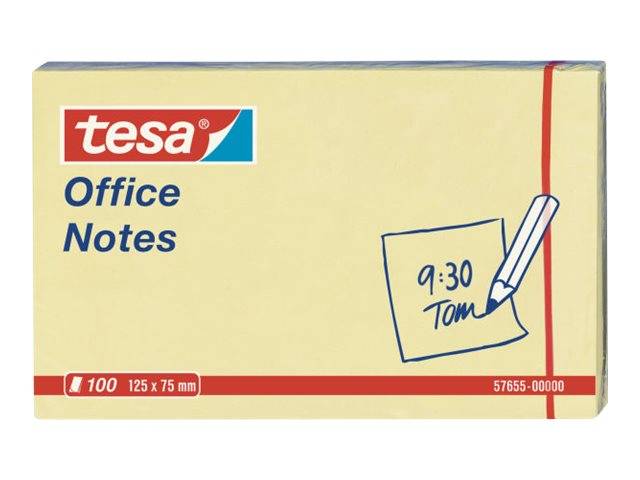 tesa Office Notes 100 Blatt 125 x 75mm gelb - 57655-00000-05