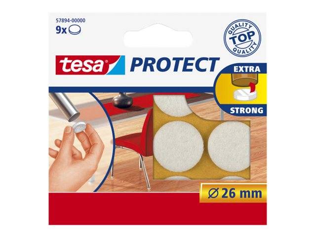 tesa Protect Filzgleiter rund 26mm weiß 9St. - 57894-00000-01
