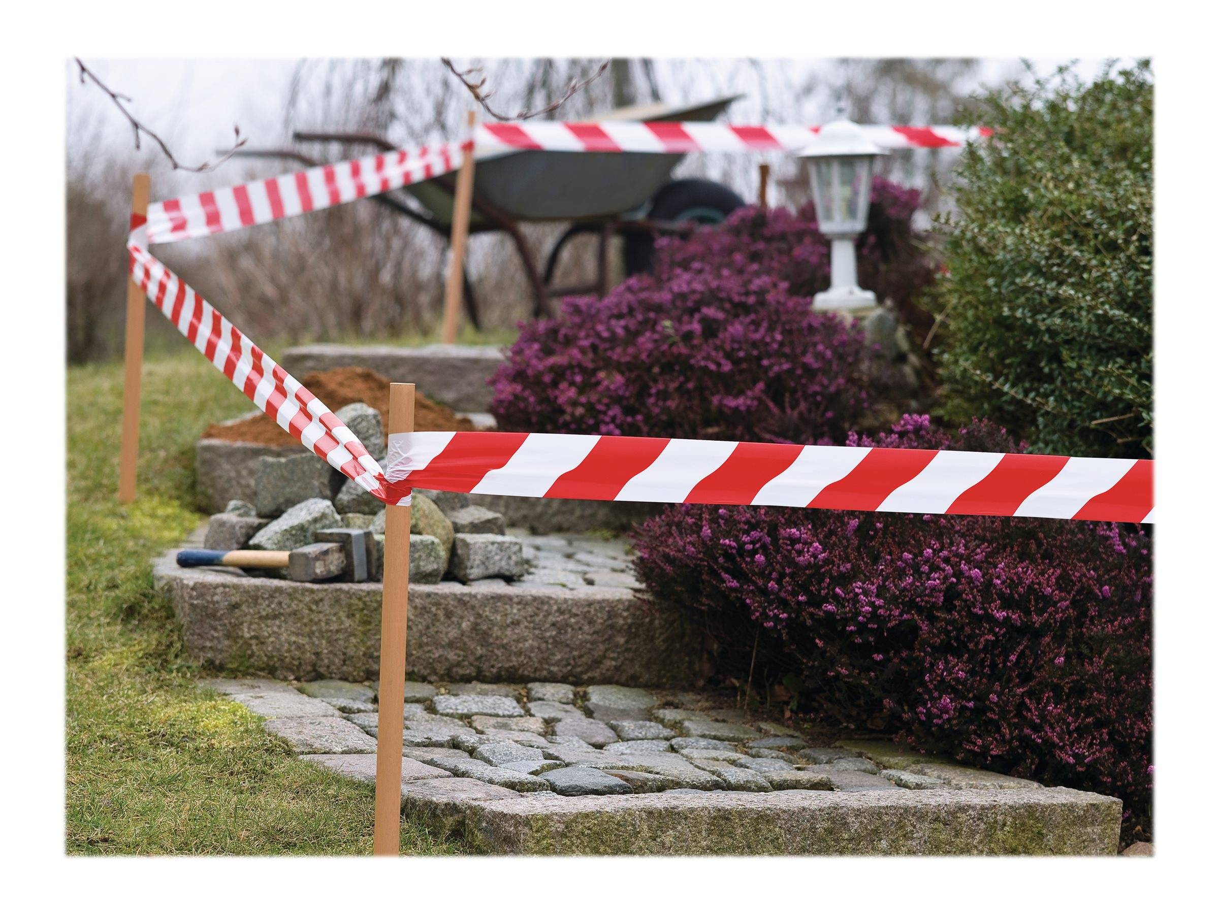 tesa Signal Absperrband nicht klebend 100m 80mm rot/weiß - 58137-00000-01