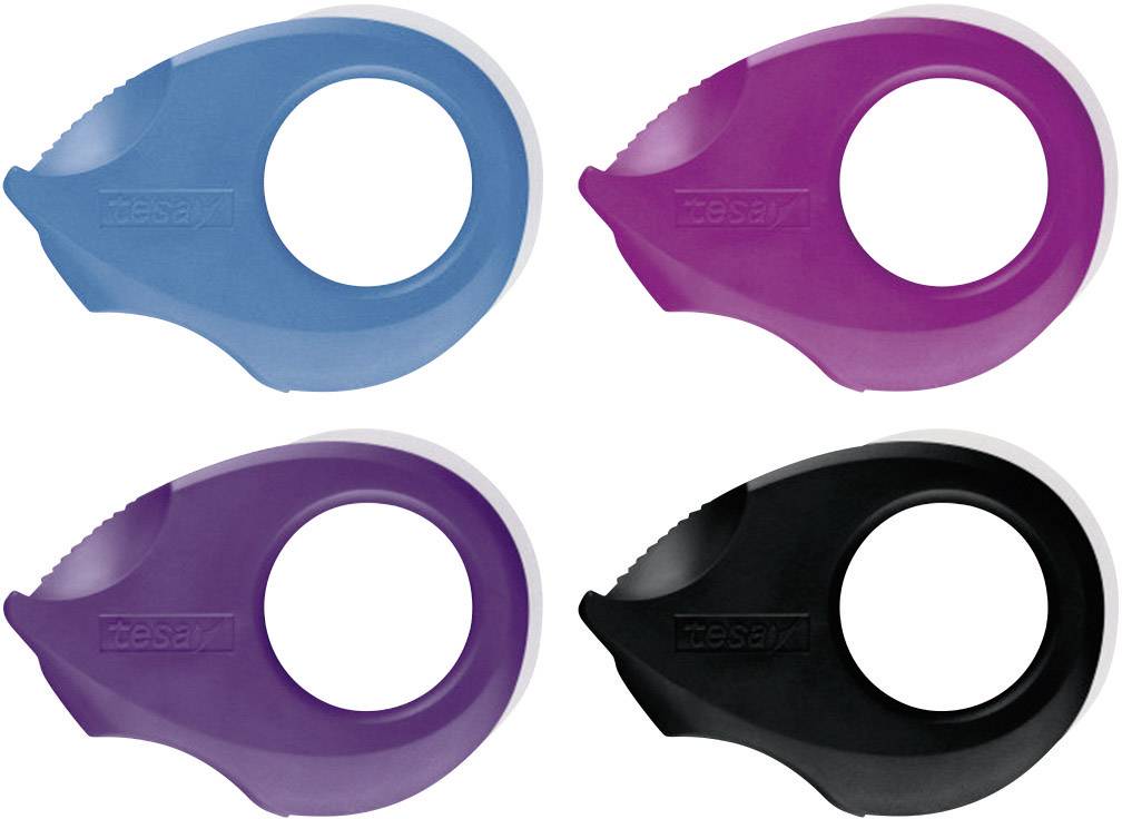 tesafilm Mini Abroller 4 Farben + tesafilm 10/19 kris.-klar Heften,Lochen,Kleben
