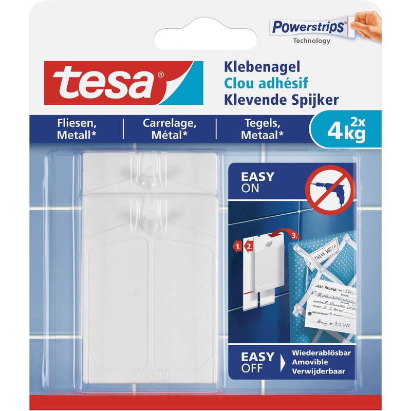 tesa Klebenagel Fliesen & Metall bis 4kg 2St. - 77766-00000-01