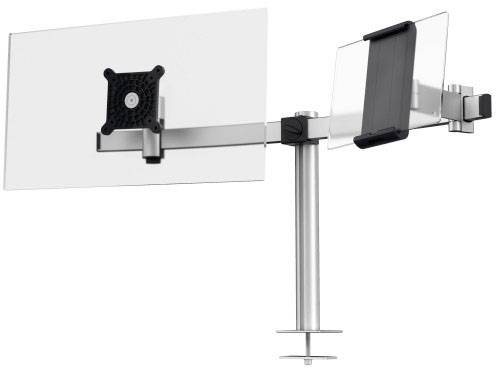 DURABLE Monitorhalterung PRO 1Mon. 1Tablet Tischdurchf Silb. DURABLE Monitorhalterung PRO 1Mon. 1Tablet Tischdurchf Silb.