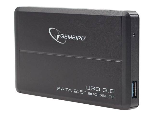 gembird Festplatten Gehäuse USB3.0 2.5 schwarz alu