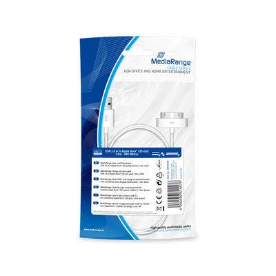 MediaRange Lade- & Datenk. USB 2.0 auf Apple Dock 1m - MRCS181