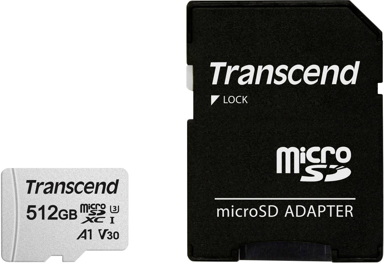 0760557847335 - Premium 300S microSDXC-Karte 512 GB Class 10 UHS-I UHS-Class 3 v30 Video Speed Class A1 Application Performance Class inkl SD-Adapter