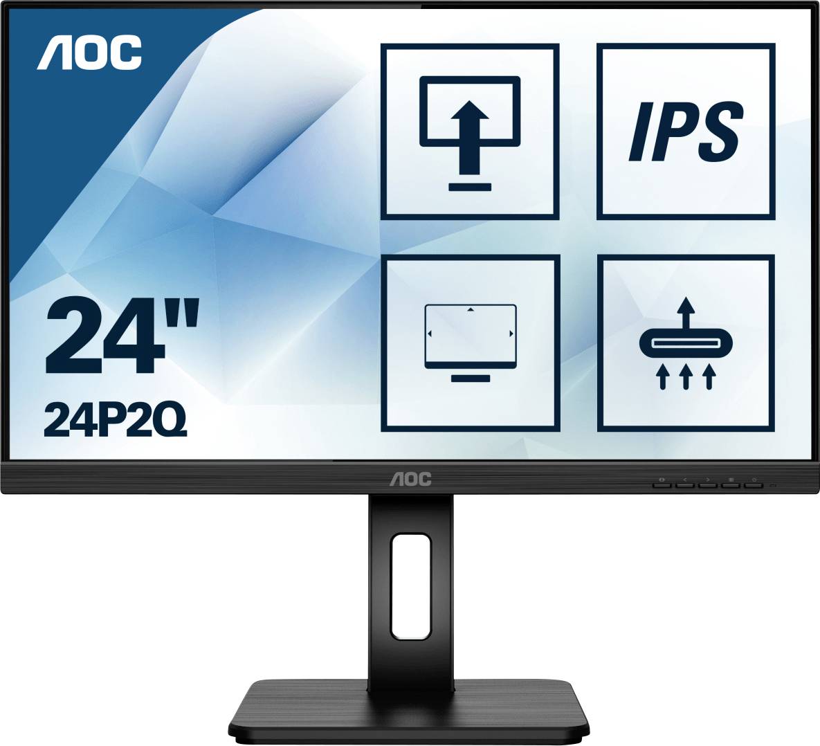 AOC 60,5cm (23,8) 24P2Q 16:09 DVI+HDMI+DP+USB IPS black, 24P2Q (BILD1)