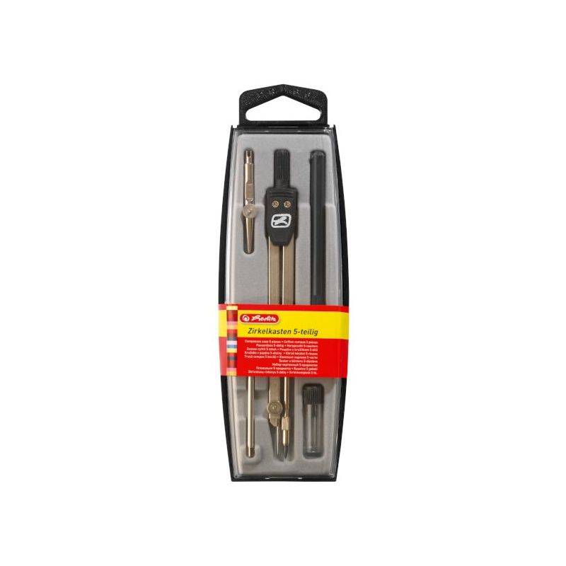 Herlitz Zirkelkasten schwarz 5teilig