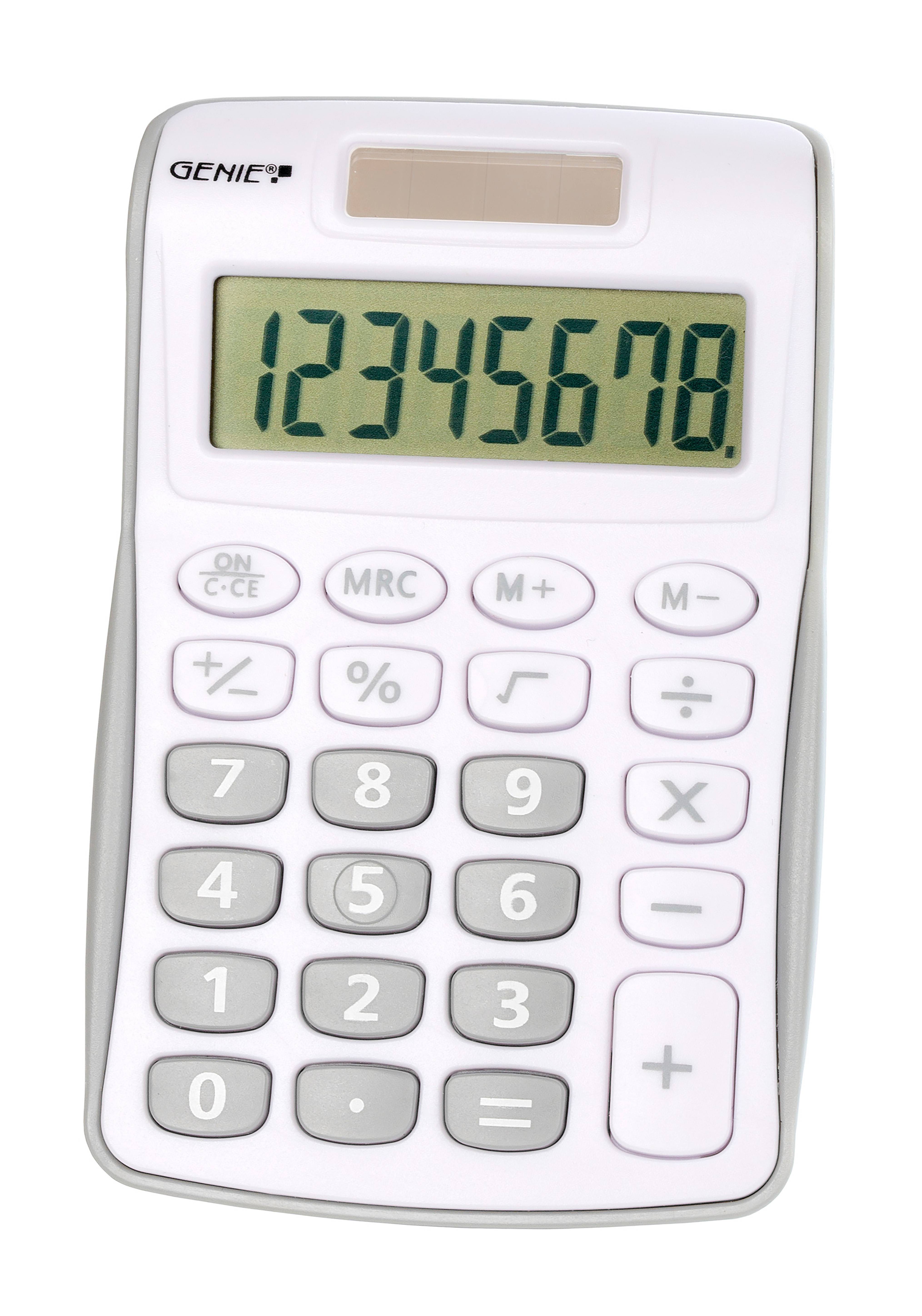 GENIE Taschenrechner 120 S 8-stellig silber-grau