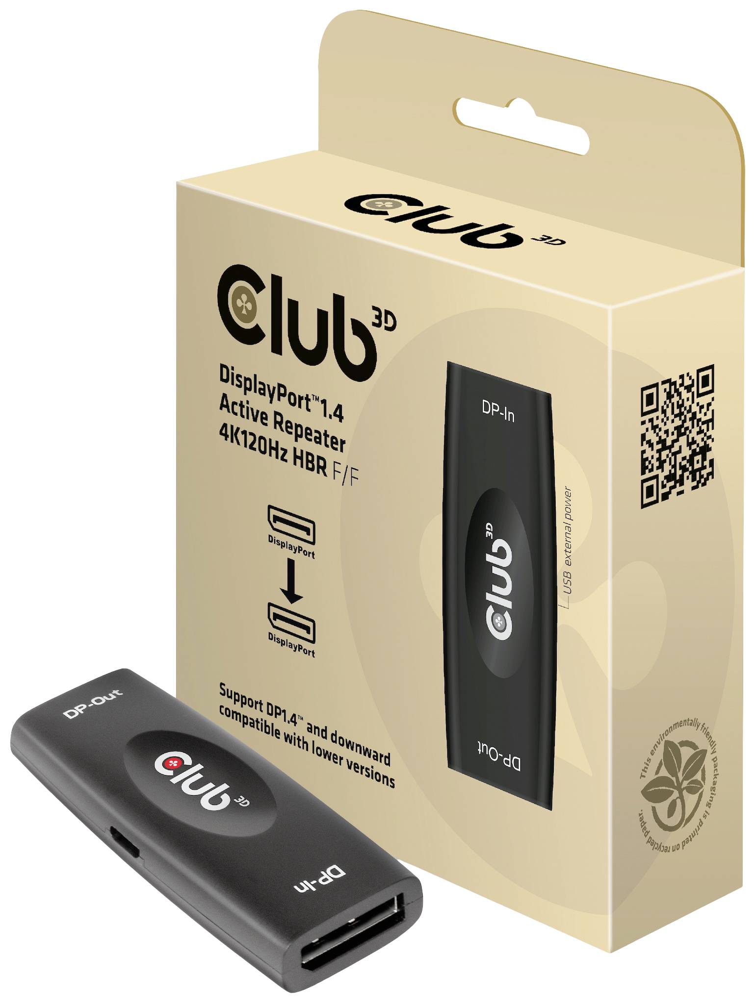 Club3D Repeater DisplayPort 1.4 > DisplayPort 1.4 akt. Bu/Bu retail - CAC-1007