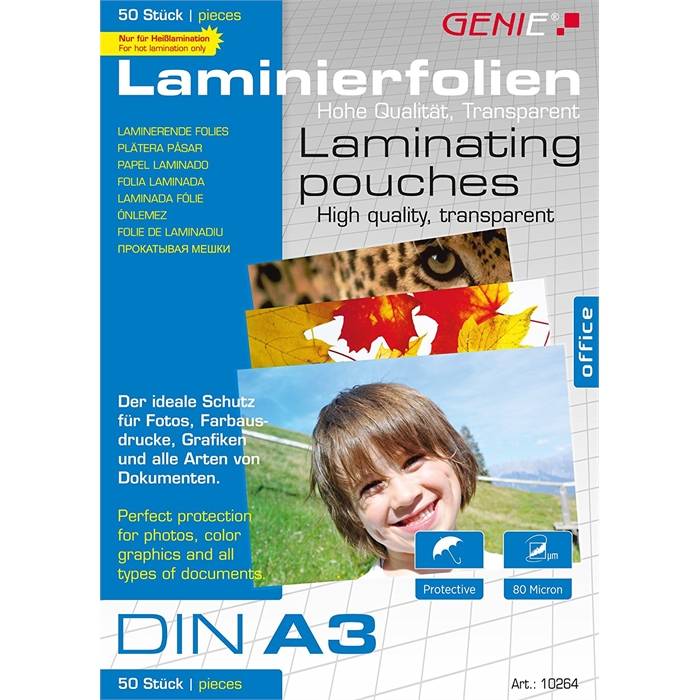 GENIE Laminiertaschen 50 A3 - Folien