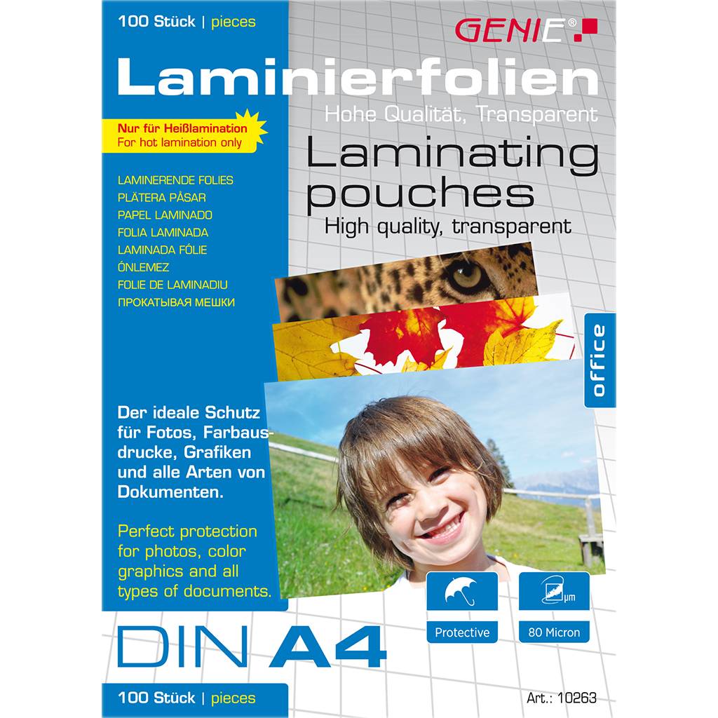 GENIE Laminiertaschen 100 A4 - Folien