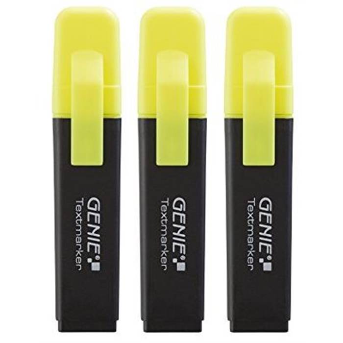 GENIE Textmarker gelb 3 Stk. PapierBüroSchreibwar