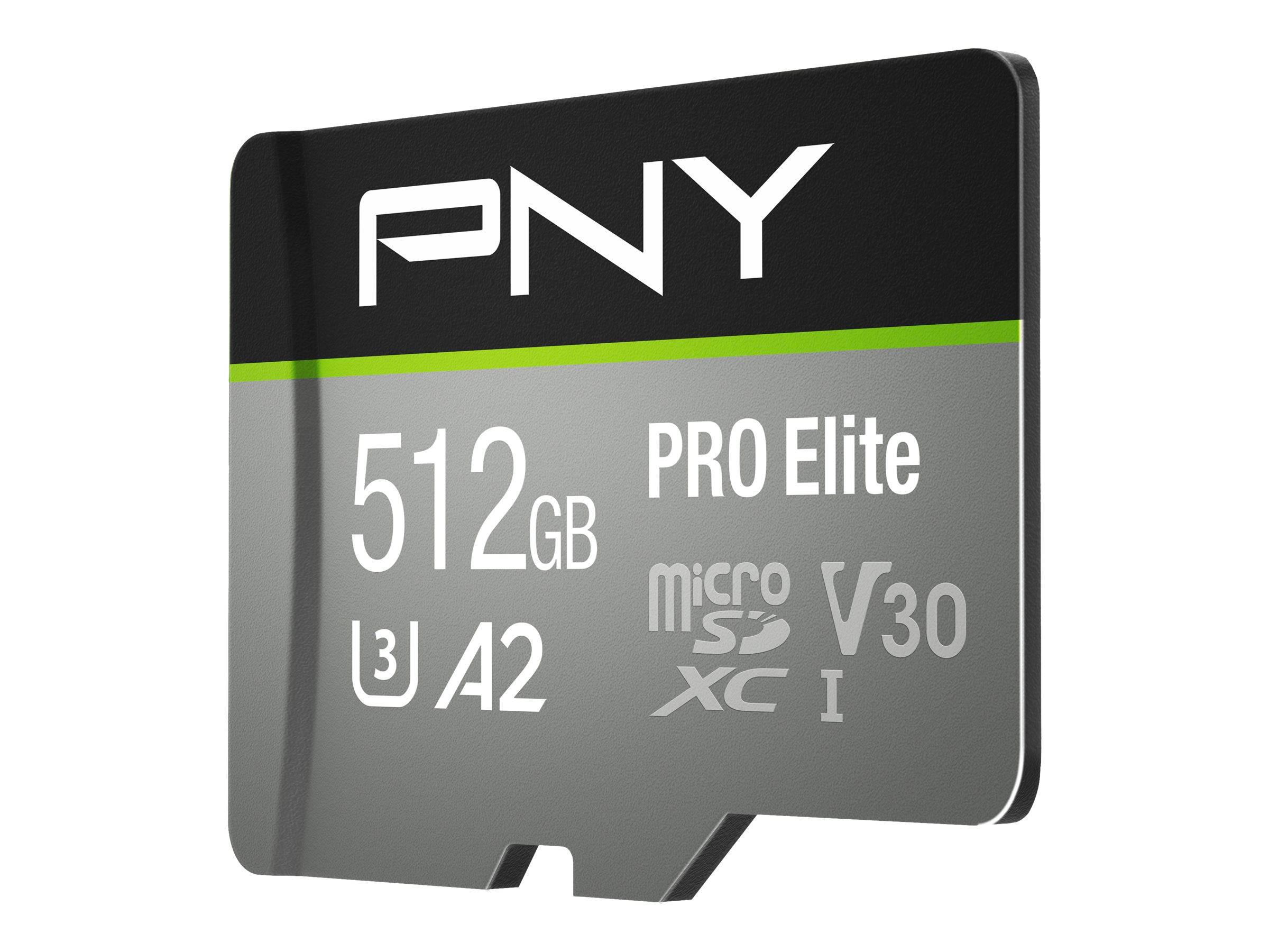 SD MicroSD XC Card 512GB PNY Pro Elite retail Micro SD Karten