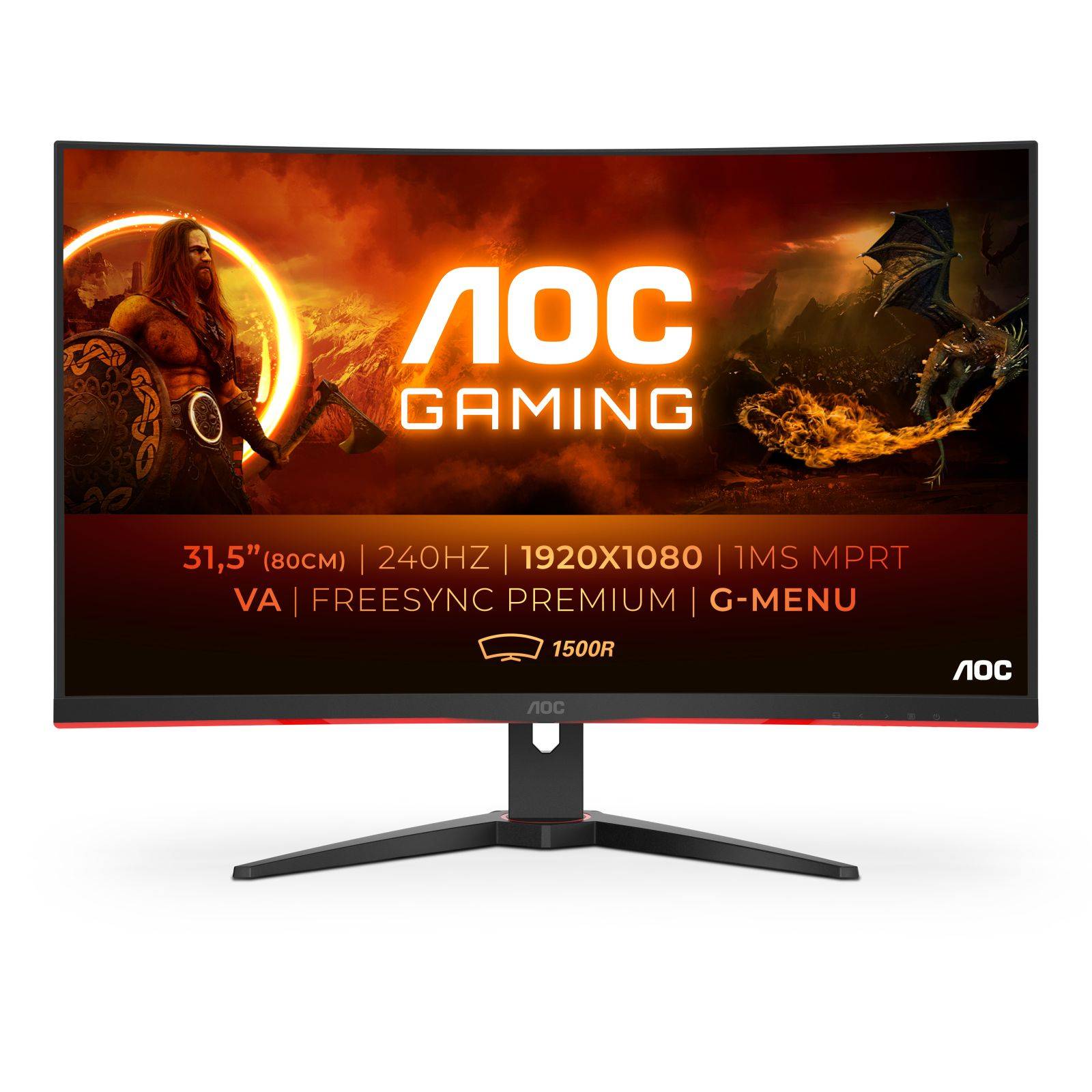 AOC 81,3cm (31,5) C32G2ZE/BK 16:09 2xHDMI+DP Curved - C32G2ZE/BK