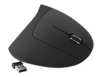 MediaRange Maus Wireless ergonomische Rechtshänder, schwarz - MROS232