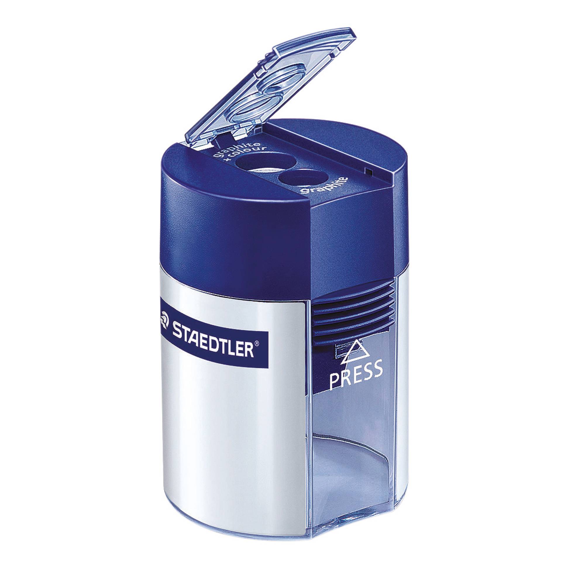 STAEDTLER Doppelspitzdose rund blau Zeichnen,Malen,Basteln