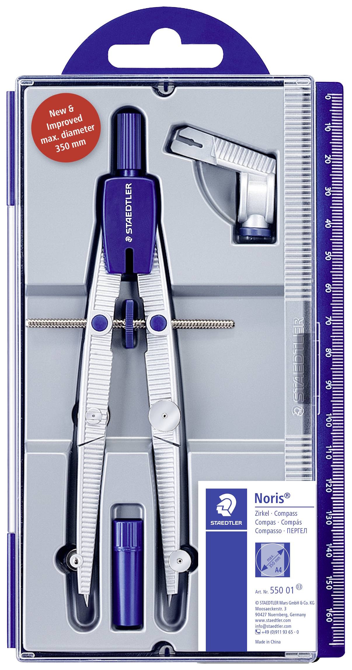 STAEDTLER Schulzirkel Noris Club silber