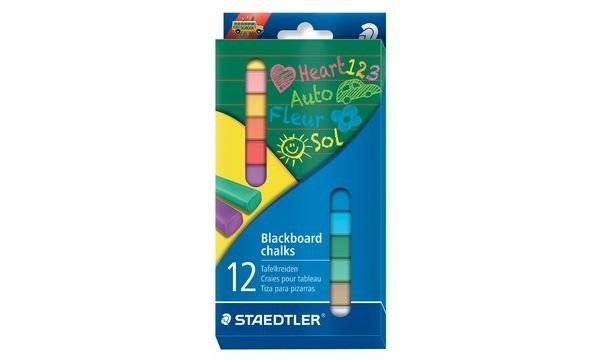 STAEDTLER Wandtafelkreide farbig 12St Etui Zeichnen,Malen,Basteln