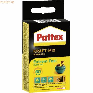 Pattex Zweikomponenten-Kleber Kraft-Mix,2 ST x 12 g - 9H PK6FT
