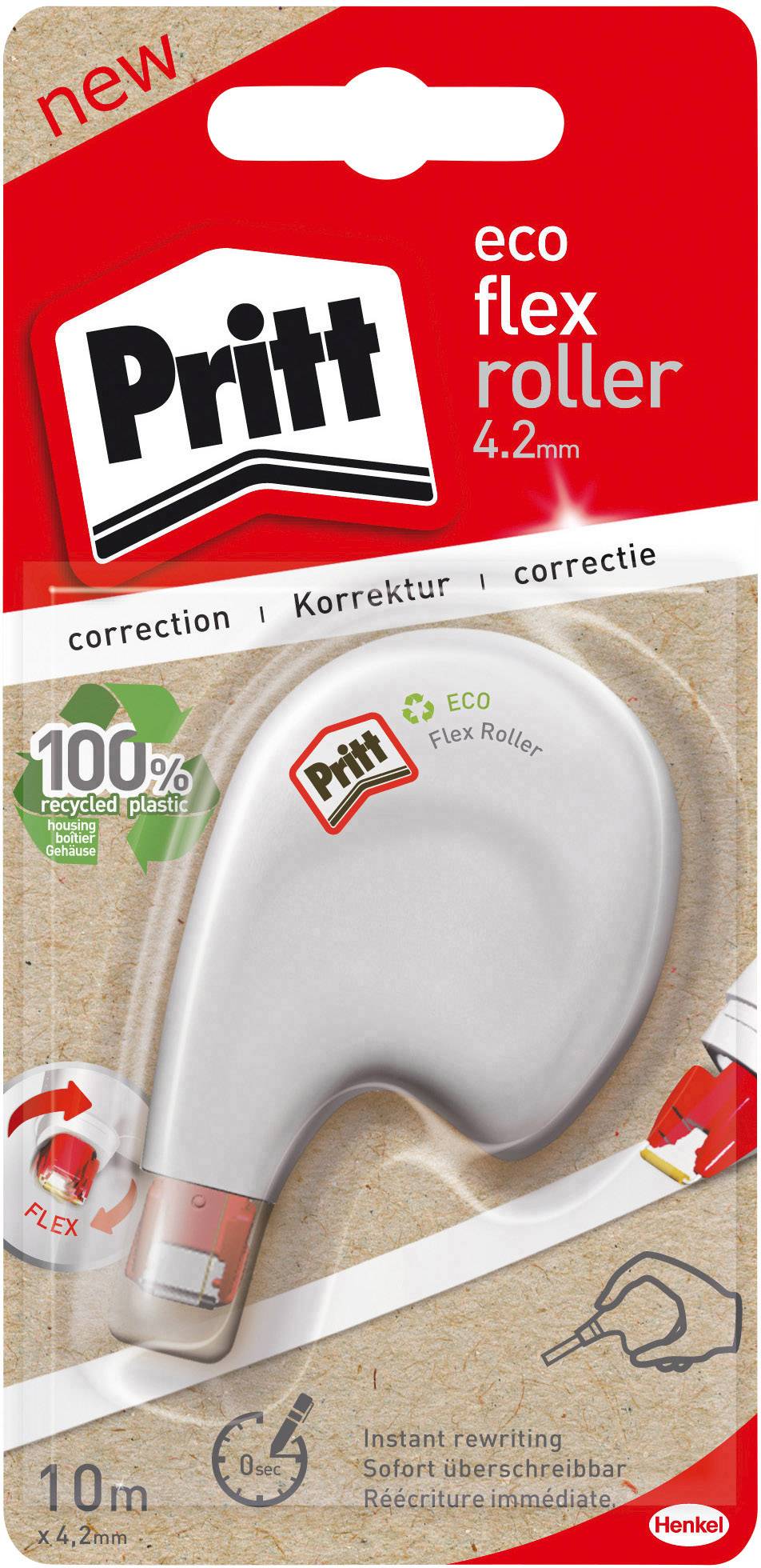 Pritt Korrektur ECOmfort Roller 930B, B: 4,2 mm, L: 10 m Heften,Lochen,Kleben