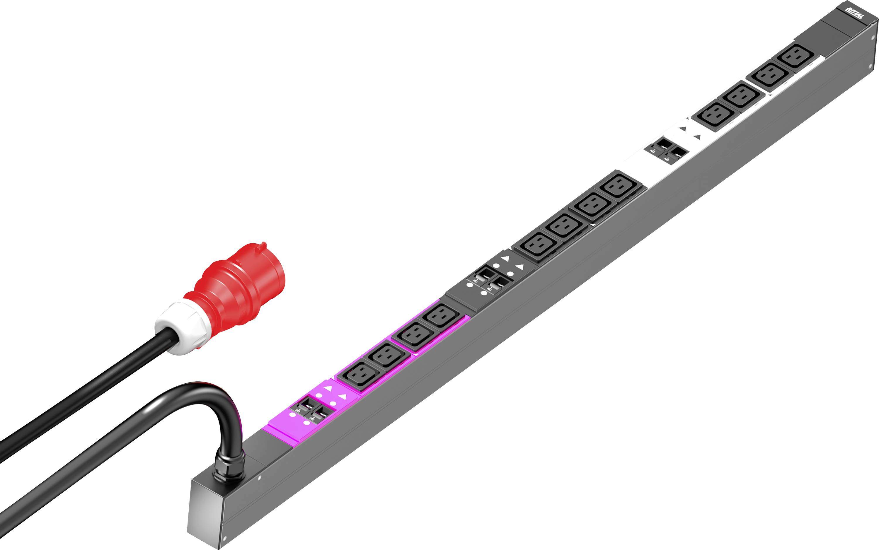 4028177947474 - PDU Basic - Stromverteilungseinheit - Wechselstrom 400 V - 22 kW - 3 Phasen - Ausgangsanschlüsse 12 (12 x IEC 60