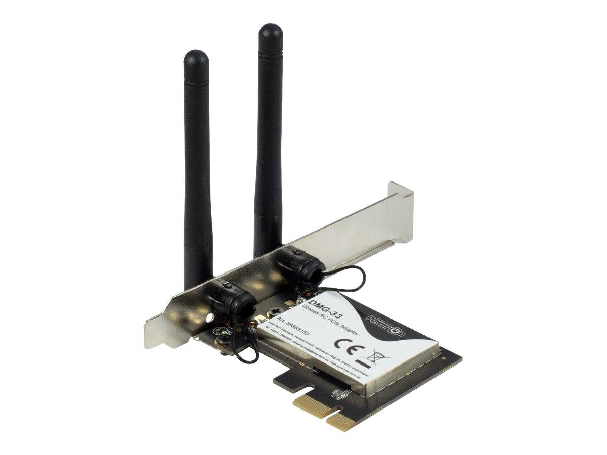 Inter-Tech Wi-Fi 5 PCIe Adapter DMG-33 3dBi Antenne 1300Mbps retail Wireless Network