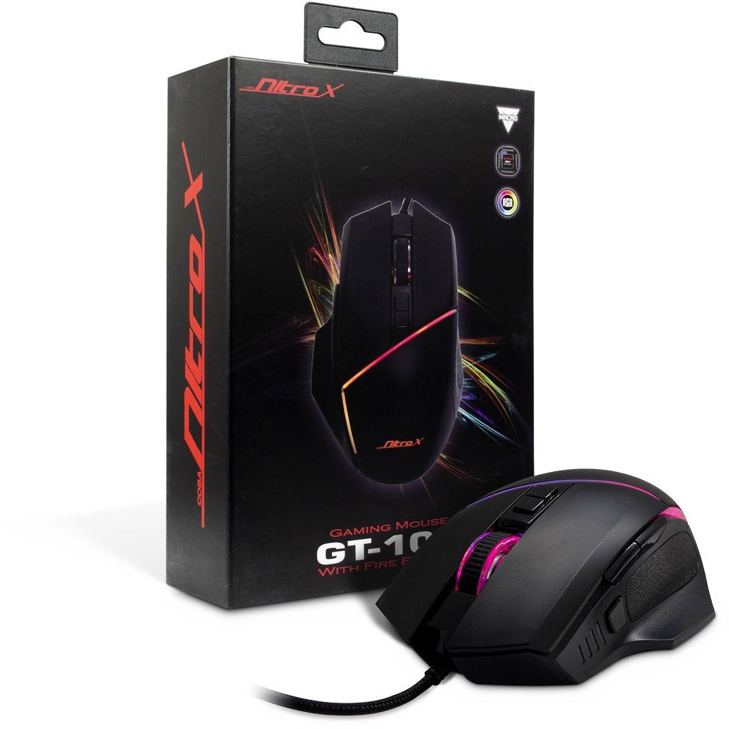 Inter-Tech Gaming-Maus GT-100 RGB, schwarz retail Mäuse & Tastaturen
