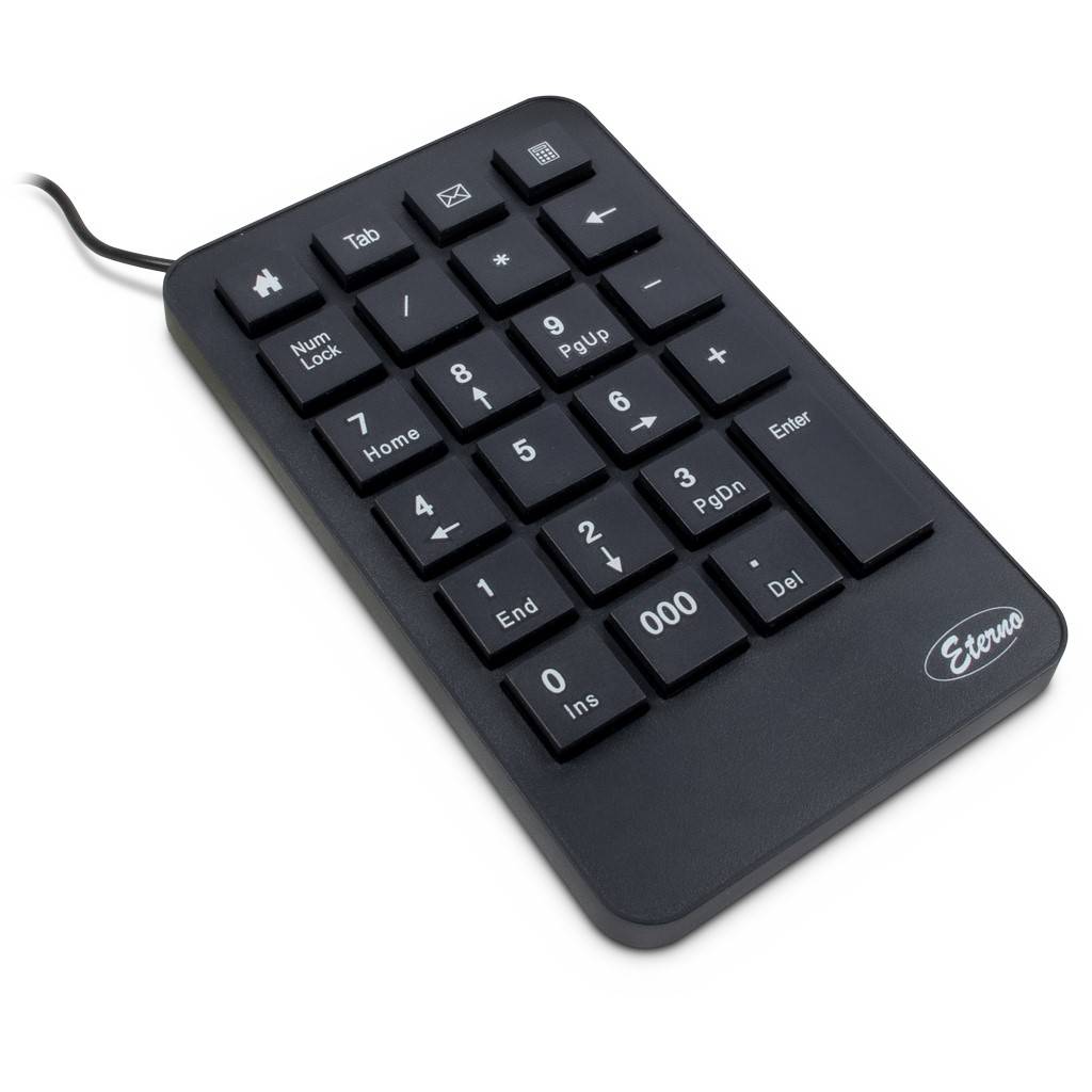 Inter-Tech Tas Numpad KB-120 mit 23 Tasten, schwarz retail Mäuse & Tastaturen
